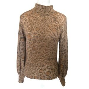 White House Black Market Leopard Print Sweater Size Small